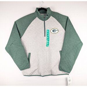 NFL Team Apparel Green Bay Packers Sweatshirt Mens XL 1/4 Zip Pullover NWT